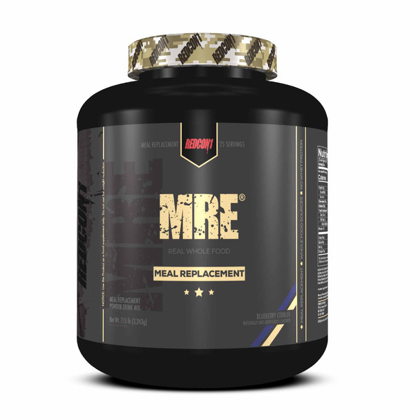 Redcon1 MRE 7lb Real Whole Food Meal Replacement Protein, Blueberry Cobbler, Powder, 25 Servings