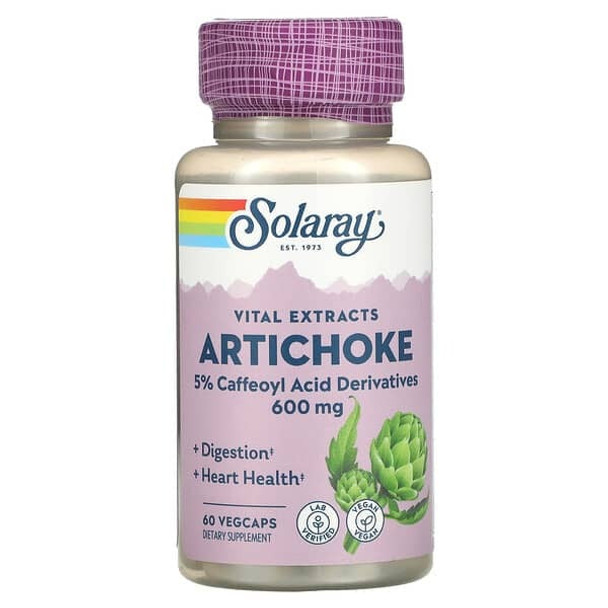Solaray, Artichoke, 600 mg, 60 Vegcaps (300 mg per Capsule)