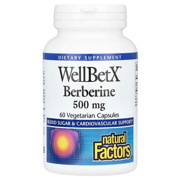 Natural Factors, WellBetX Berberine, 500 mg, 60 Vegetarian Capsules