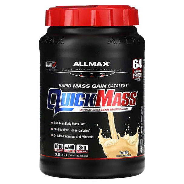 allmax nutrition quickmass, Rapid Mass Gain Catalyst, Vanilla, 3.5 lbs (1.59 kg) allmax nutrition quickmass, Rapid Mass Gain Catalyst, Vanilla, 3.5 lbs (1.59 kg)