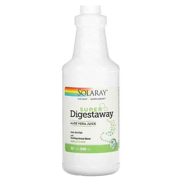 Solaray, Super Digestaway, Aloe Vera Juice, Vanilla, 32 fl oz (946 ml)