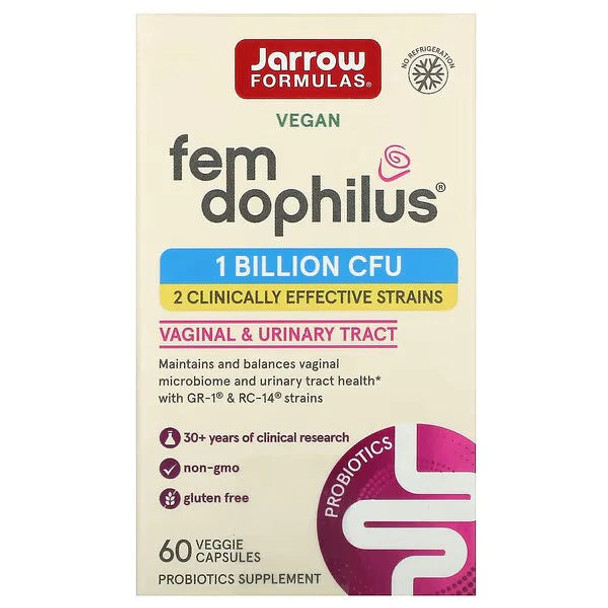 Fem Dophilus, 1 Billion CFU, 60 Veggie Capsules, Jarrow Formulas Fem Dophilus, 1 Billion CFU, 60 Veggie Capsules, Jarrow Formulas
