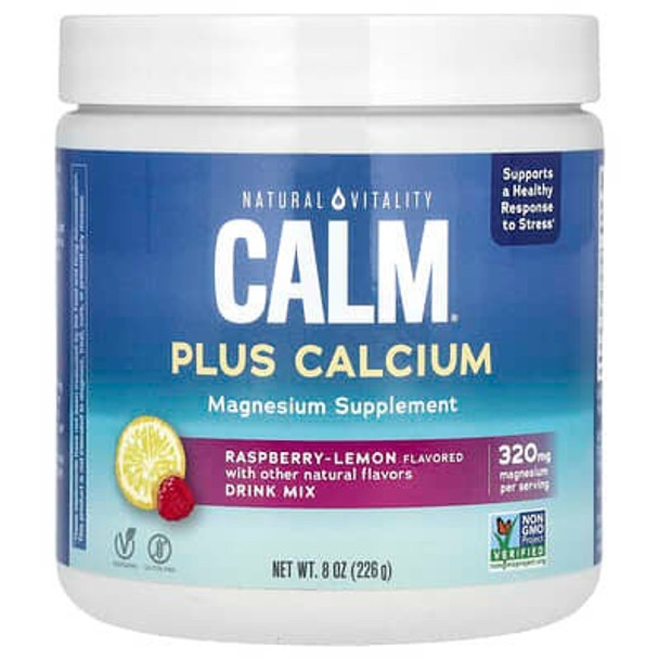 Natural Vitality, CALM, Plus Calcium, Raspberry-Lemon, 8 oz (226 g)
