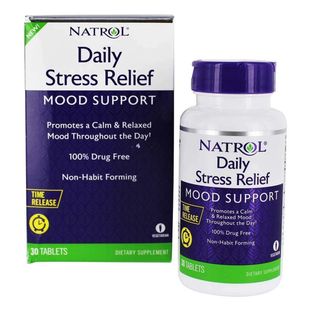 Natrol Daily Stress Relief 100 mg, Dietary Supplement, Mood + Stress Natrol Daily Stress Relief 100 mg, Dietary Supplement, Mood + Stress