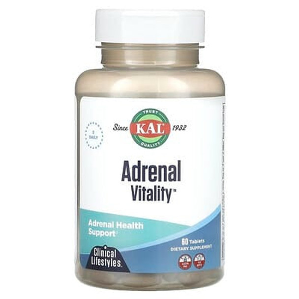KAL, Adrenal Vitality, 60 Tablets