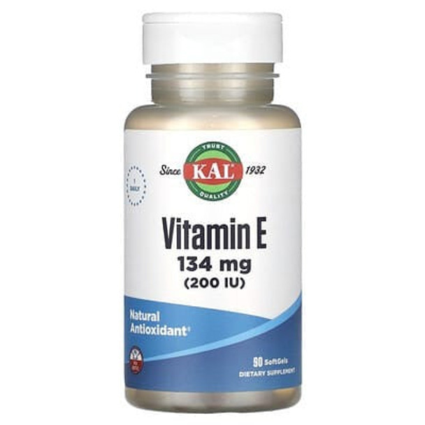 KAL, Vitamin E, 134 mg (200 IU), 90 SoftGels