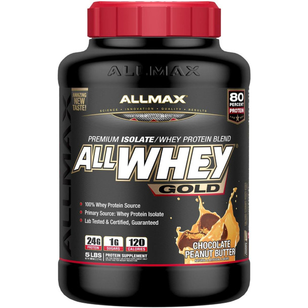 AllWhey Gold Premium Isolate/Whey Protein Blend Chocolate Peanut Butter - 5 lbs