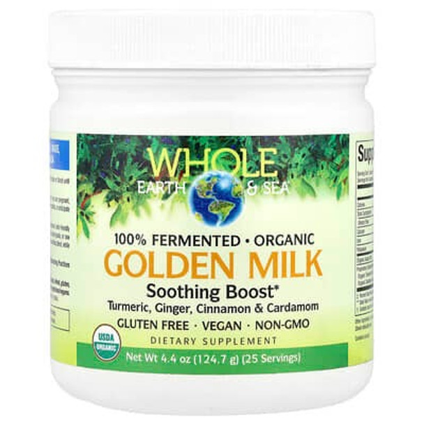 Natural Factors, Whole Earth & Sea®, Golden Milk Soothing Boost, 4.4 oz (124.7 g)