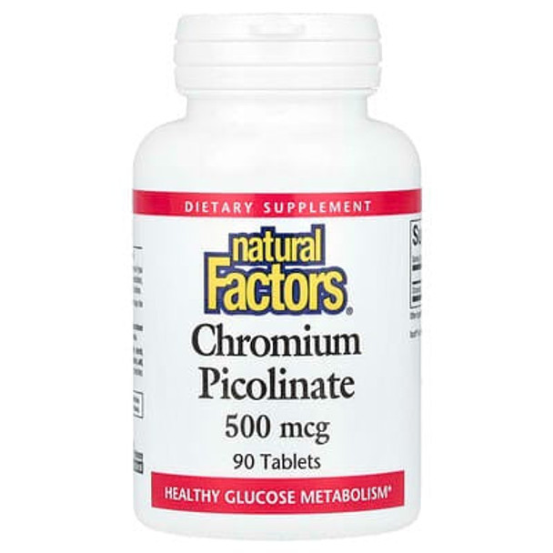 Natural Factors, Chromium Picolinate, 500 mcg, 90 Tablets
