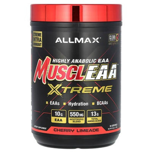 ALLMAX, MUSCLEAA Xtreme, Cherry Limeade, 1.17 lbs (532 g) ALLMAX, MUSCLEAA Xtreme, Cherry Limeade, 1.17 lbs (532 g)