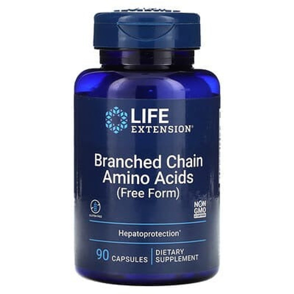 Life Extension, Branched Chain Amino Acids, Free Form, 90 Capsules