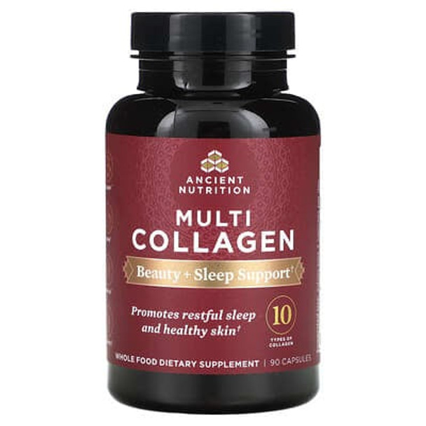 Ancient Nutrition, Multi Collagen, Beauty + Sleep Support, 90 Capsules Ancient Nutrition, Multi Collagen, Beauty + Sleep Support, 90 Capsules