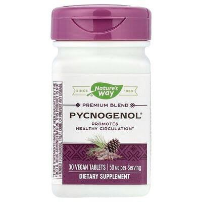 Nature's Way, Premium Blend, Pycnogenol®, 30 Vegan Tablets