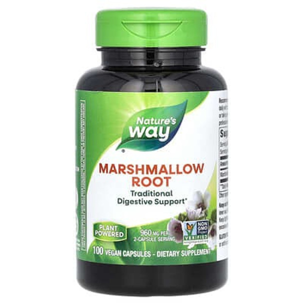 Nature's Way, Marshmallow Root, 100 Vegan Capsules (480 mg per Capsule)