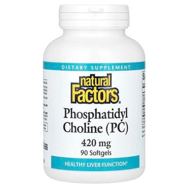 Natural Factors, Phosphatidyl Choline (PC), 420 mg, 90 Softgels Natural Factors, Phosphatidyl Choline (PC), 420 mg, 90 Softgels