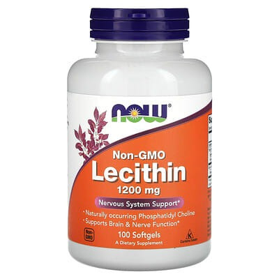 NOW Foods, Non-GMO Lecithin, 100 Softgels