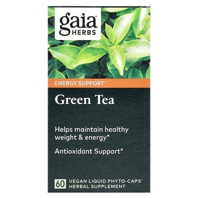 Gaia Herbs, Green Tea, 60 Vegan Liquid Phyto-Caps®