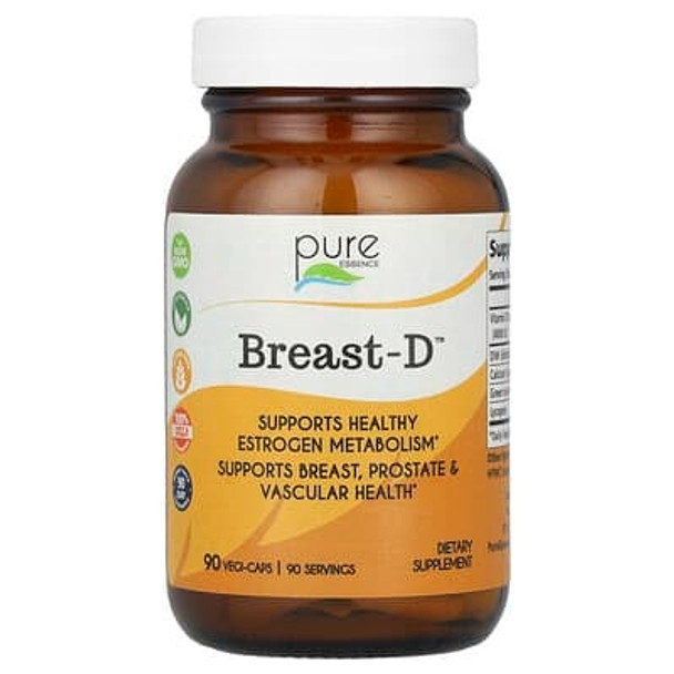 Pure Essence, Breast-D, 90 Vegi-Caps