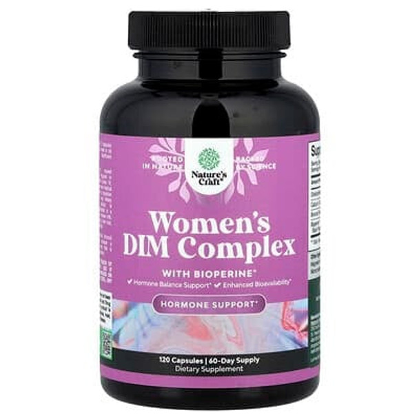 Nature's Craft, Women's DIM Complex with BioPerine®, 120 Capsules Nature's Craft, Women's DIM Complex with BioPerine®, 120 Capsules