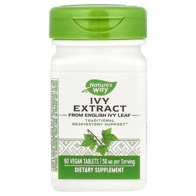 Nature's Way, Ivy Extract, 90 Vegan Tablets (25 mg per Tablet)