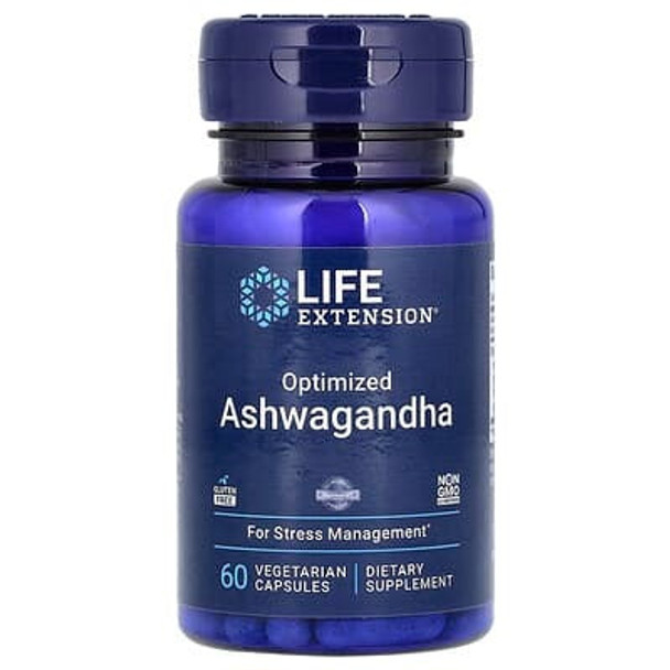 Life Extension, Optimized Ashwagandha, 60 Vegetarian Capsules (125 mg per Capsule)