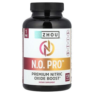 Zhou Nutrition, N.O. Pro, Premium Nitric Oxide Boost, 120 Capsules
