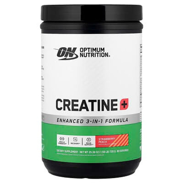 Optimum Nutrition, Creatine+, Strawberry Peach, 1.58 lb (720 g)