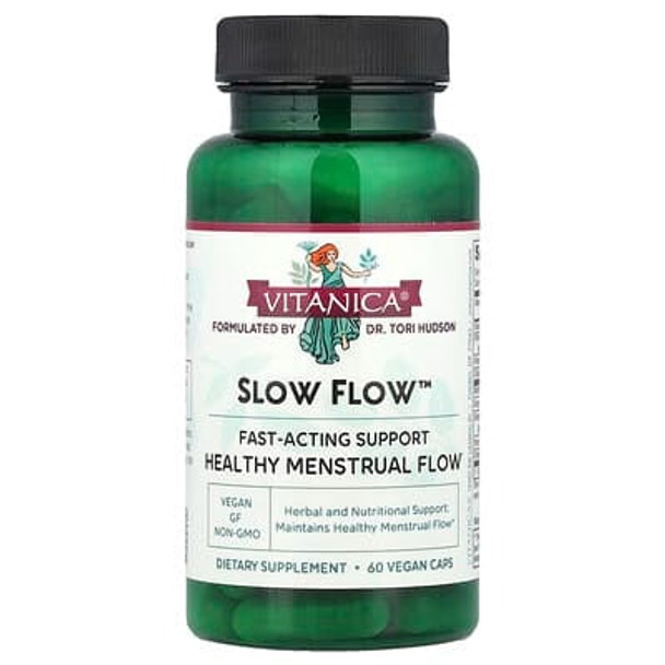 Vitanica, Slow Flow, Healthy Menstrual Flow, 60 Vegan Caps Vitanica, Slow Flow, Healthy Menstrual Flow, 60 Vegan Caps