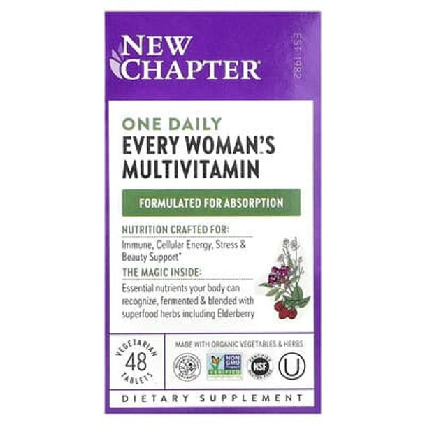 New Chapter, One Daily Every Woman's Multivitamin, 48 Vegetarian Tablets