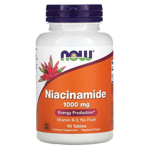 NOW Foods, Niacinamide, 1,000 mg, 90 Tablets