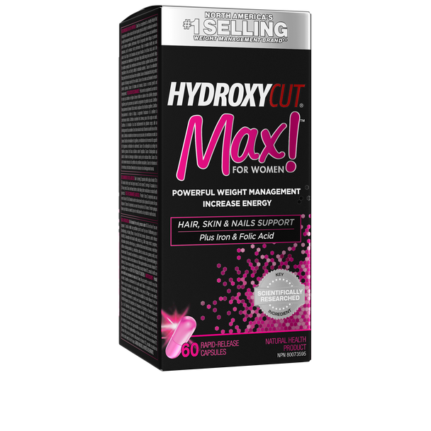 Hydroxycut +Women Weight Loss Supplement Capsules, Hair, Skin & Nails Support, 60ct