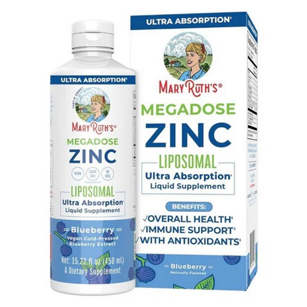 MaryRuth's Blueberry Megadose Zinc Liposomal, 15.22 Oz