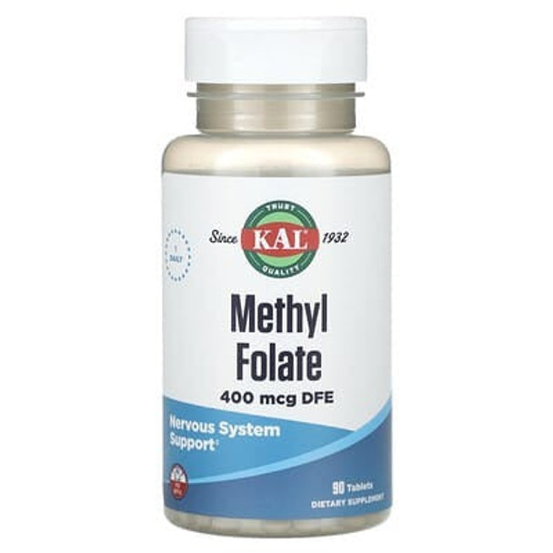 KAL, Methyl Folate, 400 mcg DFE, 90 Tablets