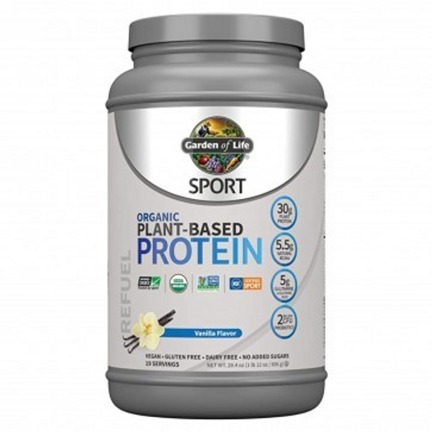 Garden Of Life Plant Based Protein Vanilla, Sport Organic, 30 oz,