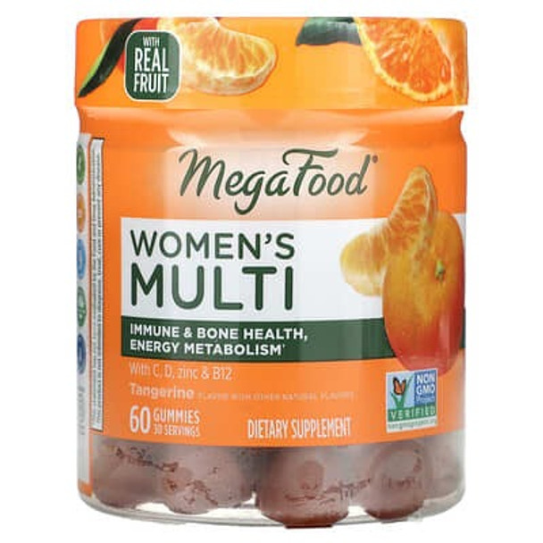 MegaFood, Women's Multi, Tangerine, 60 Gummies MegaFood, Women's Multi, Tangerine, 60 Gummies