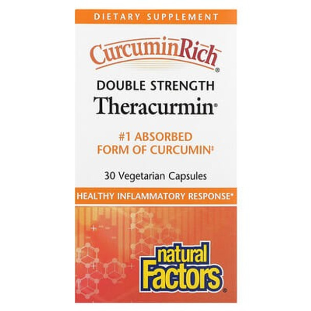 Natural Factors, Theracurmin, Double Strength, 60 mg, 30 Vegetarian Capsules