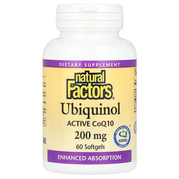 Natural Factors, Ubiquinol, 200 mg, 60 Softgels
