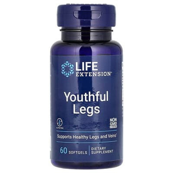 Life Extension, Youthful Legs , 500 mg, 60 Softgels (250 mg per Softgel)