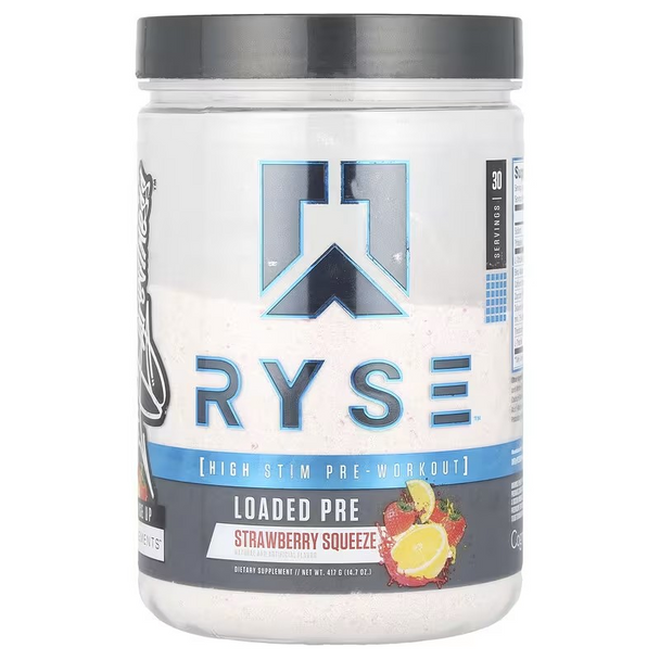 RYSE Loaded Pre Strawberry Squeeze, 14.7 oz,