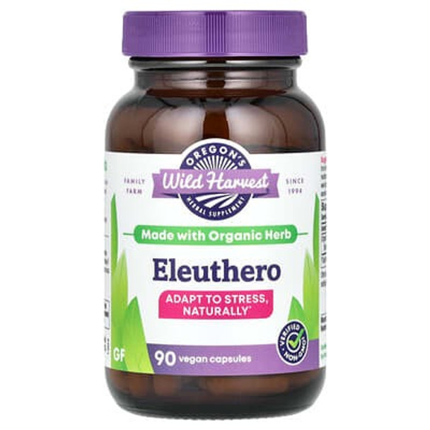 Oregon's Wild Harvest, Eleuthero, 1,200 mg, 90 Vegan Capsules (400 mg per Capsule)