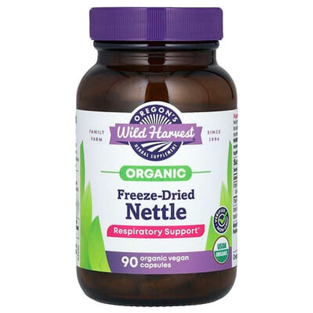 Oregon's Wild Harvest, Organic Freeze-Dried Nettle, 600 mg, 90 Organic Vegan Capsule (300 mg per Capsule) Oregon's Wild Harvest, Organic Freeze-Dried Nettle, 600 mg, 90 Organic Vegan Capsule (300 mg per Capsule)