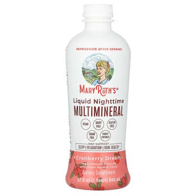 MaryRuth's, Liquid Nighttime Multimineral, Cranberry Dream, 32 fl oz (946 ml)