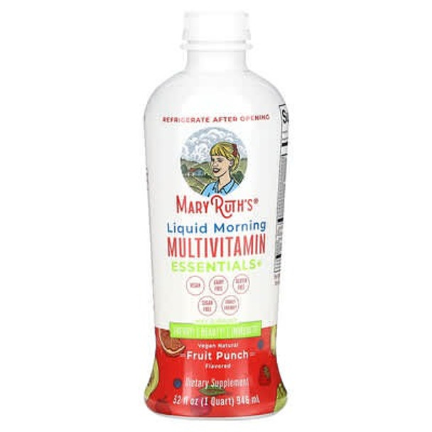 MaryRuth's, Liquid Morning Multivitamin Essentials+, Fruit Punch, 32 fl oz (946 ml)