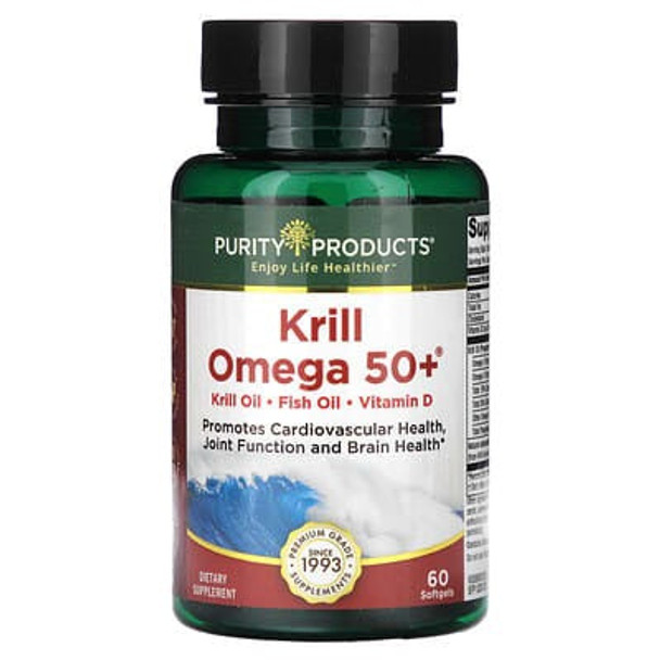 Purity Products, Krill Omega 50+, 60 Softgels