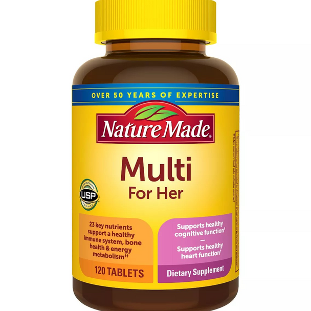 nature made women's multi 50, Plus, for her, Tablets - 120ct