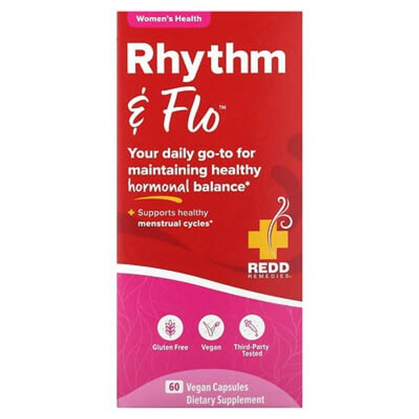 Redd Remedies, Rhythm & Flo, 60 Vegan Capsules Redd Remedies, Rhythm & Flo, 60 Vegan Capsules