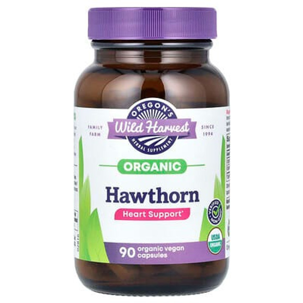 Oregon's Wild Harvest, Organic Hawthorn, 90 Vegan Capsules