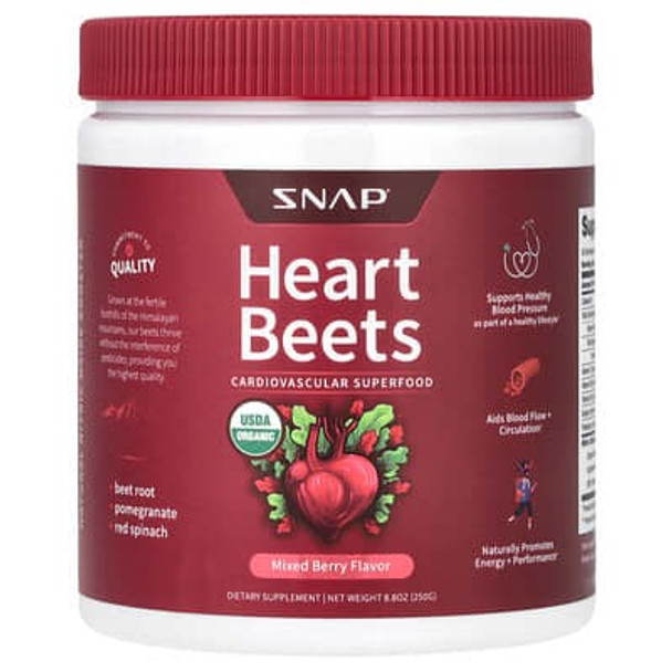 Snap Supplements, Heart Beets, Mixed Berry, 8.8 oz (250 g)