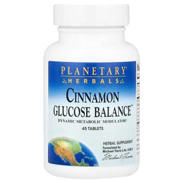 Planetary Herbals, Cinnamon Glucose Balance, 45 Tablets