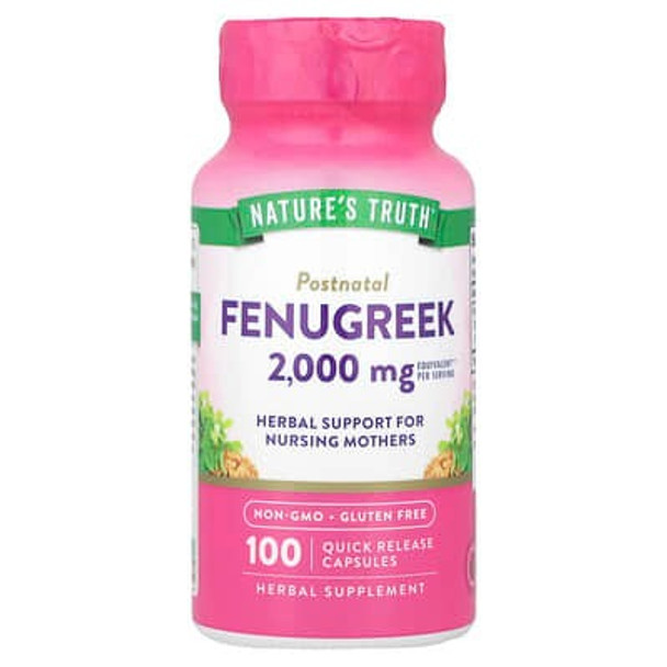 Nature's Truth, Fenugreek, 2,000 mg, 100 Quick Release Capsules (1,000 mg per Capsule)